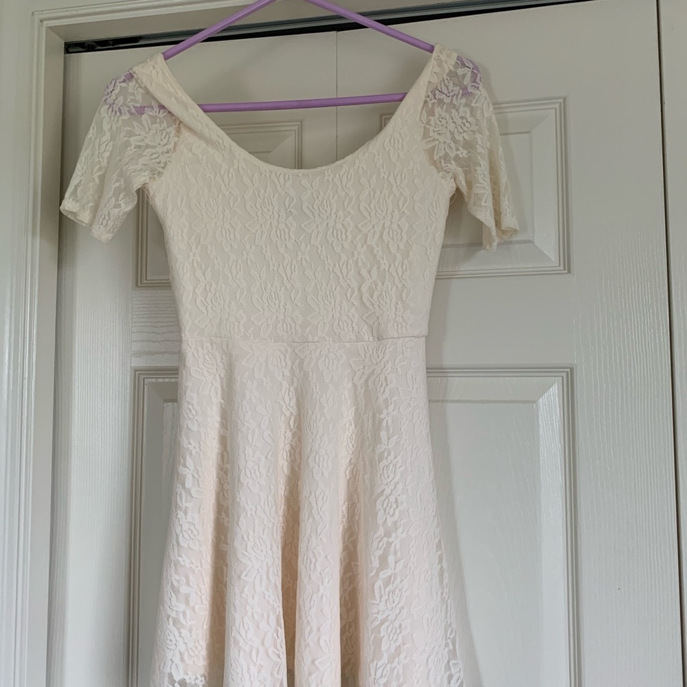 Abercrombie kids ivory lace dress